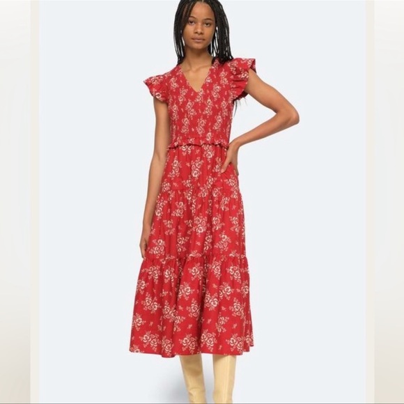 Sea New York Dresses & Skirts - 𝅺Sea New York Alessia Print Smocked Tiered Midi Dress